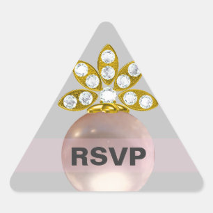 Sticker Triangulaire RSVP Perle rose gris bg