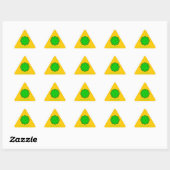 Sticker Triangulaire Ruban de fleurs vert de chaux par Kenneth Yoncich (Feuille)