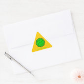 Sticker Triangulaire Ruban de fleurs vert de chaux par Kenneth Yoncich (Enveloppe)