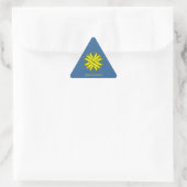 Sticker Triangulaire Ruban de trèfle jaune par Kenneth Yoncich (Sac)