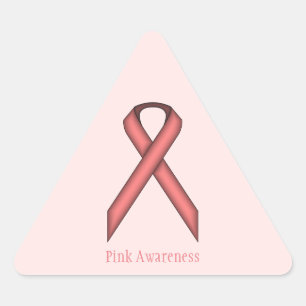 Sticker Triangulaire Ruban rose standard par Kenneth Yoncich