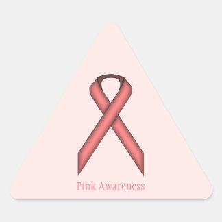 Sticker Triangulaire Ruban rose standard par Kenneth Yoncich