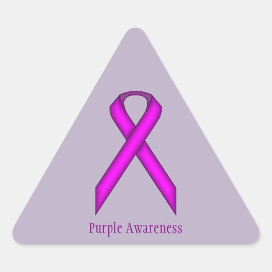 Sticker Triangulaire Ruban standard violet par Kenneth Yoncich (Devant)