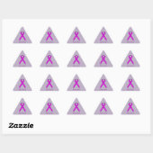 Sticker Triangulaire Ruban standard violet par Kenneth Yoncich (Feuille)