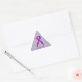 Sticker Triangulaire Ruban standard violet par Kenneth Yoncich (Enveloppe)