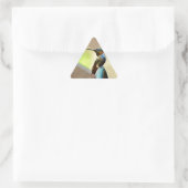 Sticker Triangulaire Ruby perché et petit colibri vert (Sac)