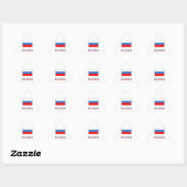 Sticker Triangulaire Russie et drapeau russe (Feuille)