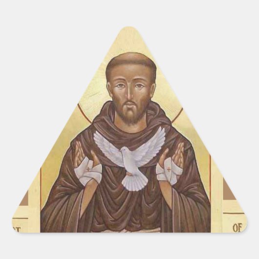 Sticker Triangulaire saint François d'AssisiSticker (Devant)