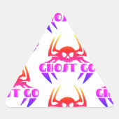 Sticker Triangulaire Saison Éffrayante de Ghost Go (Devant)