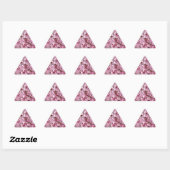Sticker Triangulaire Sakura Cherry Blossoms Pastel Pink Layers (Feuille)