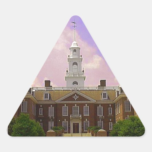 Sticker Triangulaire Salle législative Capitole d'État du Delaware à Do (Devant)