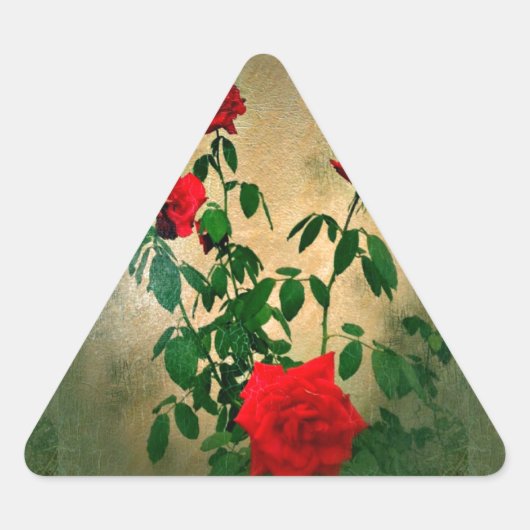 Sticker Triangulaire Salutations, Roses d'Amour_ (Devant)