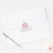 Sticker Triangulaire Sceau de l'enveloppe du triangle texturé monogramm (Enveloppe)