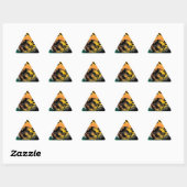 Sticker Triangulaire Scène Halloween (Feuille)