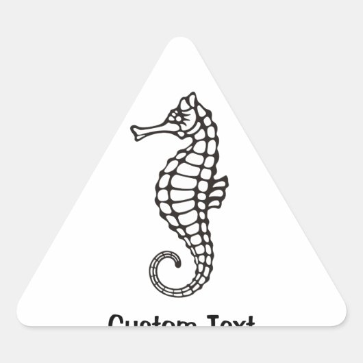 Sticker Triangulaire Seahorse Black (Devant)