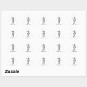 Sticker Triangulaire Seahorse Black (Feuille)