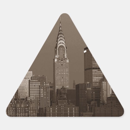 Sticker Triangulaire Sepia New York (Devant)