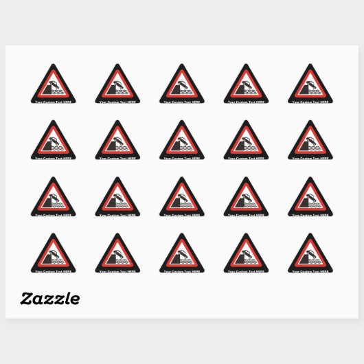 Sticker Triangulaire Signal d'avertissement Quayside (Feuille)