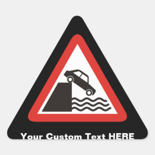 Sticker Triangulaire Signal d'avertissement Quayside