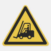Sticker Triangulaire Signal triangle d'avertissement de chariot élévate (Devant)