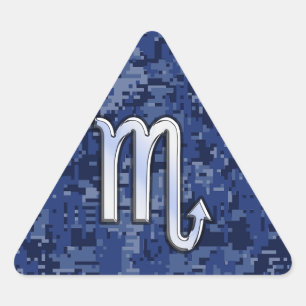 Sticker Triangulaire Signe du zodiaque Scorpion sur décoration camoufla