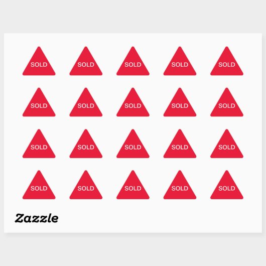 Sticker Triangulaire signe vendu (Feuille)