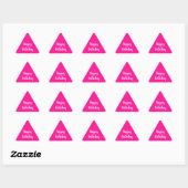 Sticker Triangulaire Simple Joyeux Anniversaire Hot Rose (Feuille)