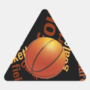 Sticker Triangulaire Slam Dunk du Vocabulaire : Jeu de Basket-ball des 
