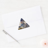 Sticker Triangulaire Snowman withBlue Hat and Scarf (Enveloppe)