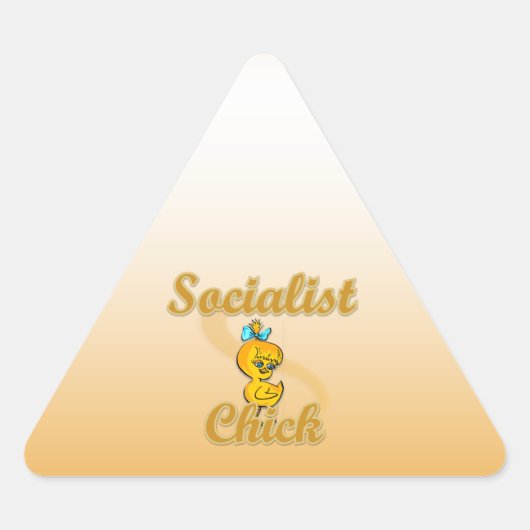 Sticker Triangulaire socialiste Chick (Devant)