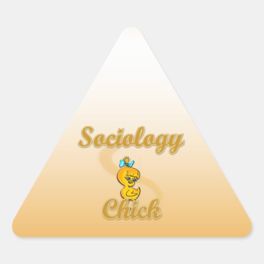Sticker Triangulaire Sociologie Chick (Devant)