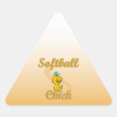 Sticker Triangulaire Softball Chick (Devant)