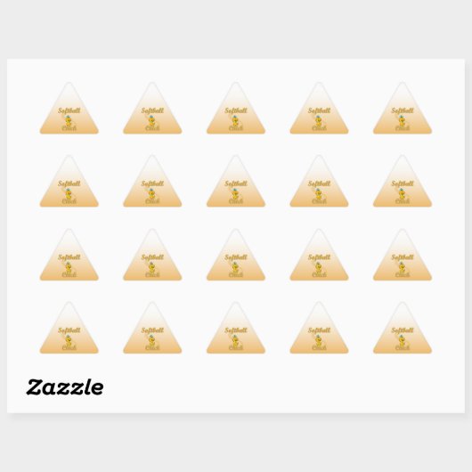 Sticker Triangulaire Softball Chick (Feuille)