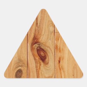 Sticker Triangulaire Sol en bois clair noueux
