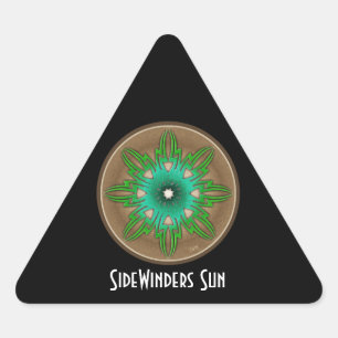Sticker Triangulaire Soleil vert