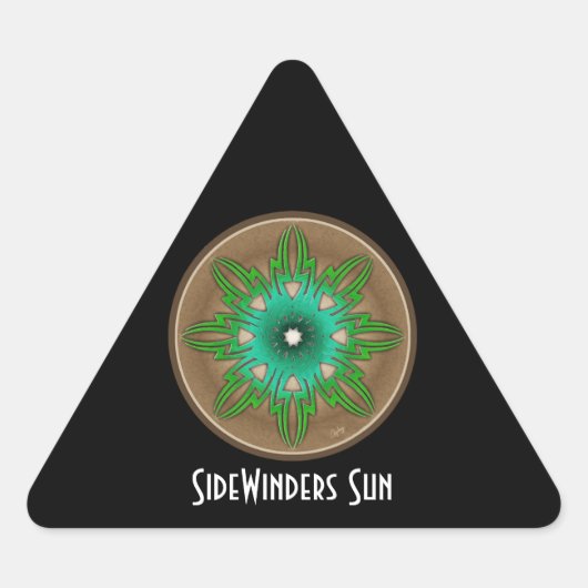 Sticker Triangulaire Soleil vert (Devant)