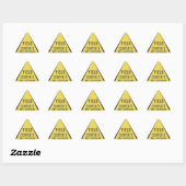 Sticker Triangulaire Sous Construction Rendement Signal N'Importe Quel  (Feuille)