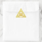 Sticker Triangulaire Sparkle Gold Double Bonheur - Round (Sac)