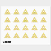 Sticker Triangulaire Sparkle Gold Double Bonheur - Round (Feuille)