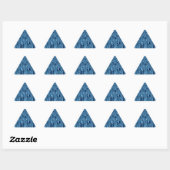 Sticker Triangulaire Splendeur céleste : Design Rose bleu Iridescente (Feuille)