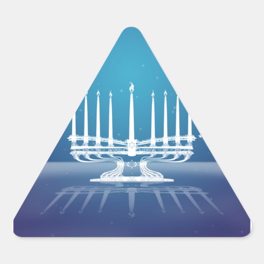 Sticker Triangulaire Starlit Menorah II (Devant)