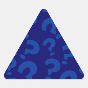 Sticker Triangulaire Stick Papeterie Question Mark Art Blue Triangle