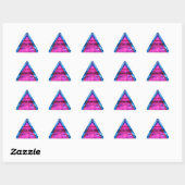 Sticker Triangulaire Stickers—Triangle rose en verre de Murano (Feuille)