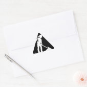 Sticker Triangulaire Sticleur à thème Femmes travaillant dans la constr (Enveloppe)