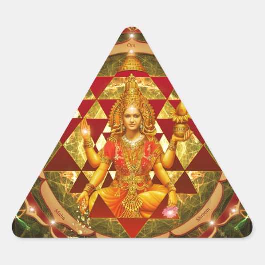 Sticker Triangulaire Stotram sur Devi Lakshmi- Shri yantra (Devant)