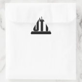 STICKER TRIANGULAIRE STRAIGHT OUTTA CUSTOM YOUR TEXT HERE (Sac)