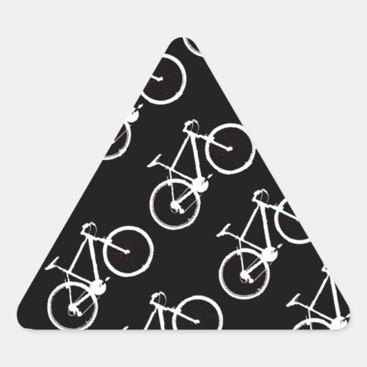 Sticker Triangulaire structuration noire et blanche de bicyclettes (Devant)