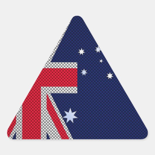 Sticker Triangulaire Style Chrome de fibre de carbone design drapeau au (Devant)