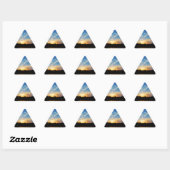 Sticker Triangulaire Sunset Mountain Lake (Feuille)