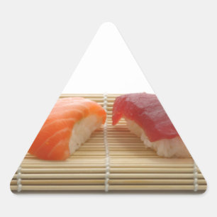 Sticker Triangulaire Sushi Japonais délicieux cuisine asiatique Yummy